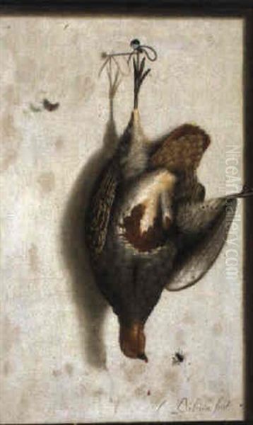 Trompe-l'oeil Mit Fasan Oil Painting by Cornelis Biltius