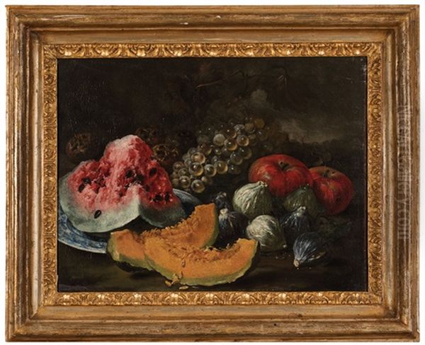 Natura Morta Di Frutta Oil Painting by Bartolommeo Bimbi