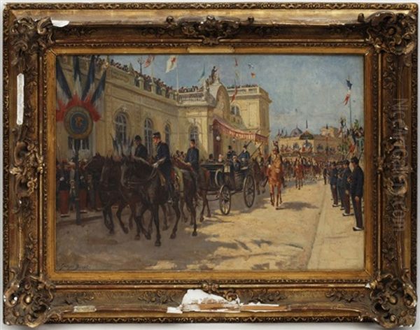 Armand Fallieres En Defile Officiel Oil Painting by Georges Binet