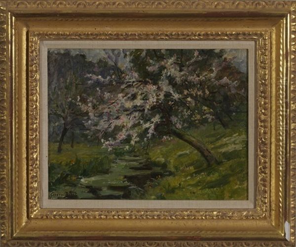 Apple Blossoms Oil Painting by Georges Binet