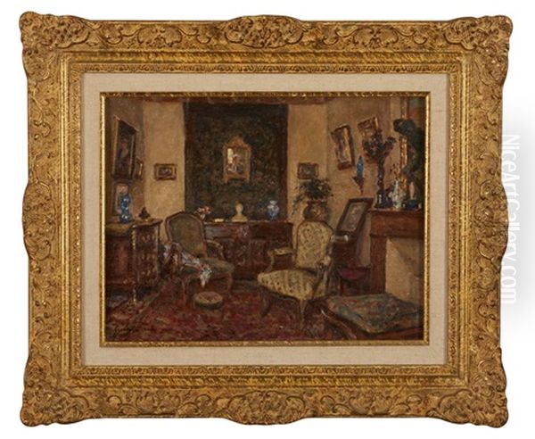Interior View Of A Parlor Oil Painting by Georges Binet