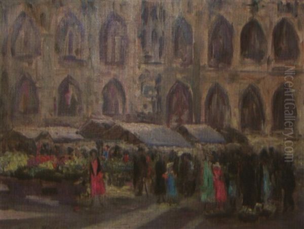 Scene De Marche Oil Painting by Georges Binet