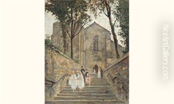 Les Communiantes Oil Painting by Georges Binet