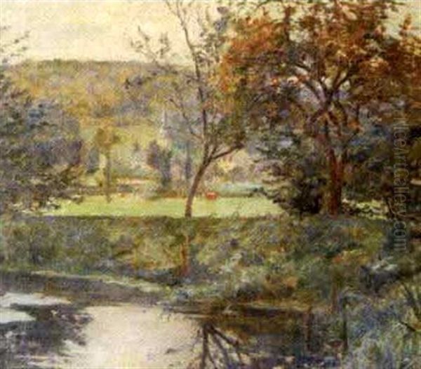 L'abbatiale Ste Gertrude Normandie Oil Painting by Georges Binet