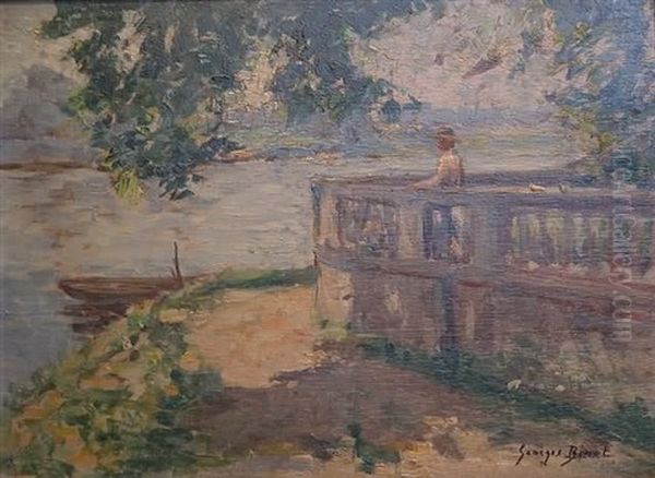 Sur La Terasse Oil Painting by Georges Binet