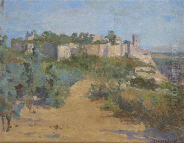 Village Fortifie En Haute Provence Oil Painting by Georges Binet