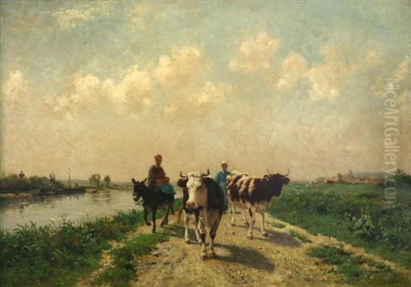 Mid-afternoon South Of France Oil Painting by Victor Binet