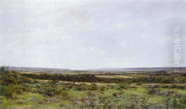 Extensive Landscape Oil Painting by Victor Binet