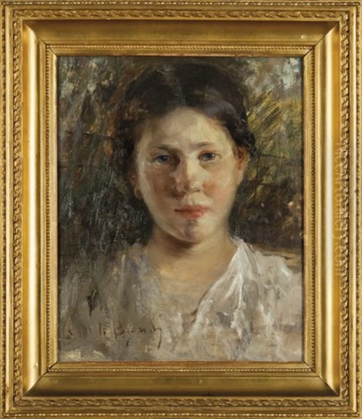 Testa Di Donna Oil Painting by Nicola Biondi