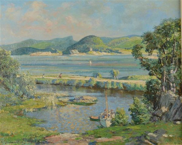 On The Crinan Canal, West Scotland Oil Painting by Samuel John Lamorna Birch