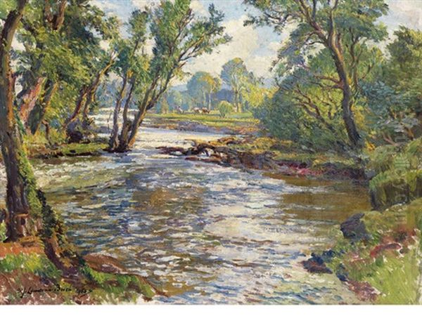 The Shady Pool Oil Painting by Samuel John Lamorna Birch