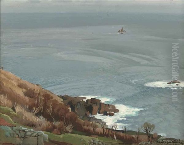 Along The Coast, Cornwall Oil Painting by Samuel John Lamorna Birch