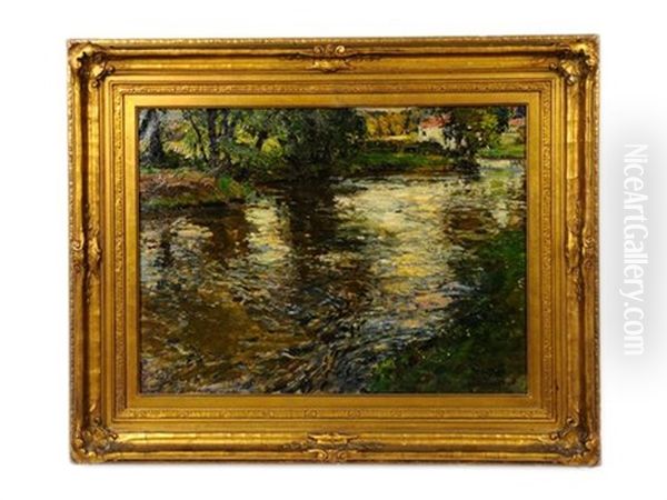 River At Sluige Oil Painting by Samuel John Lamorna Birch