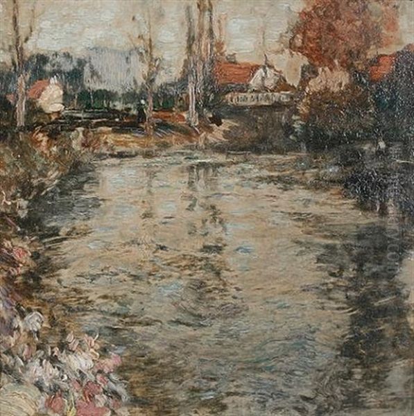 River Scene, Cornwall Oil Painting by Samuel John Lamorna Birch