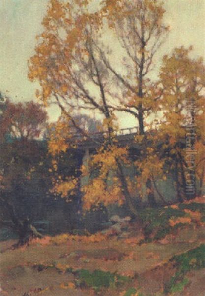 The Viaduct Oil Painting by Samuel John Lamorna Birch