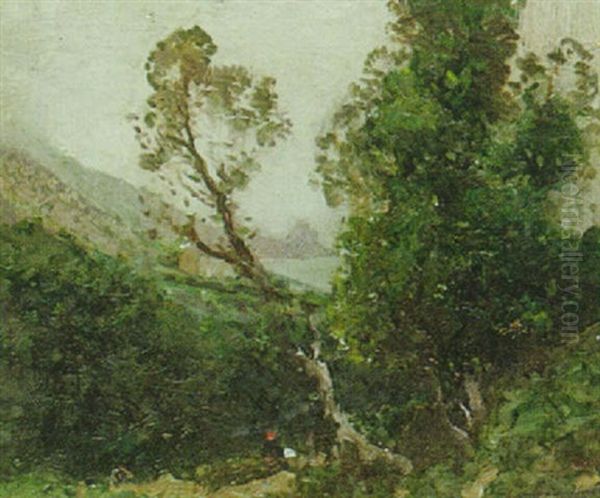 Misty Morning Oil Painting by Samuel John Lamorna Birch