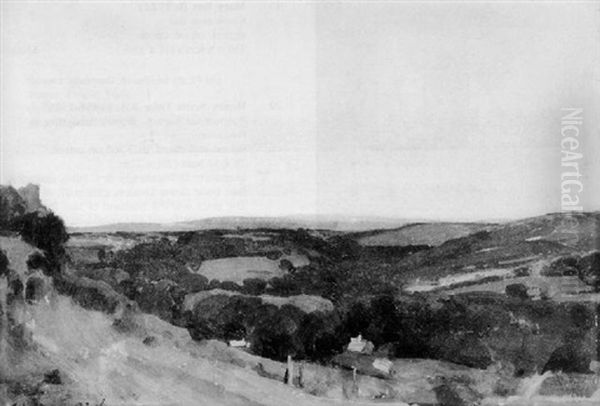 The Green Valley, Evening Oil Painting by Samuel John Lamorna Birch