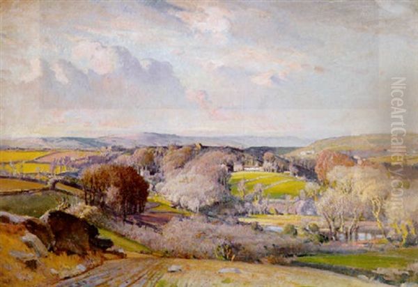 Lamorna Valley, Cornwall Oil Painting by Samuel John Lamorna Birch