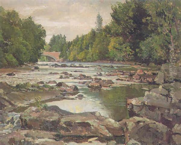 The River In Spring Oil Painting by Samuel John Lamorna Birch