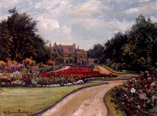 A Country House Oil Painting by Samuel John Lamorna Birch