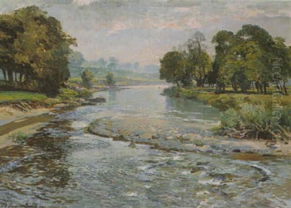 Eddies And Pools Oil Painting by Samuel John Lamorna Birch