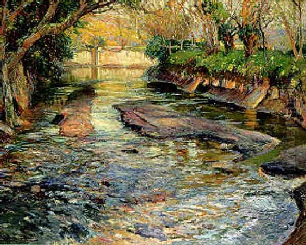 Sunlight On The Stream Oil Painting by Samuel John Lamorna Birch