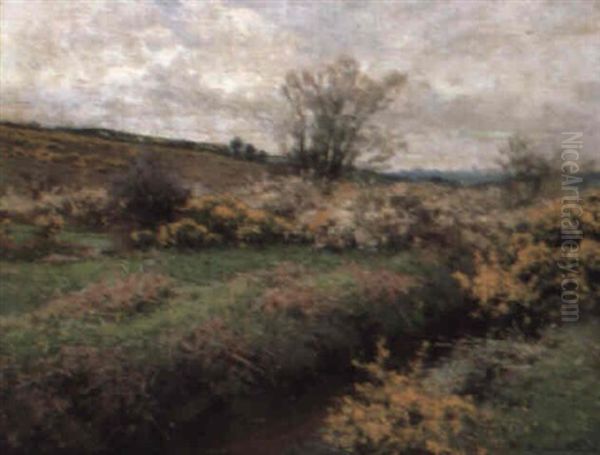 Gorse In Flower Oil Painting by Samuel John Lamorna Birch