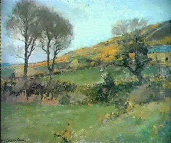 Windy Day, Lamorna Cove Oil Painting by Samuel John Lamorna Birch