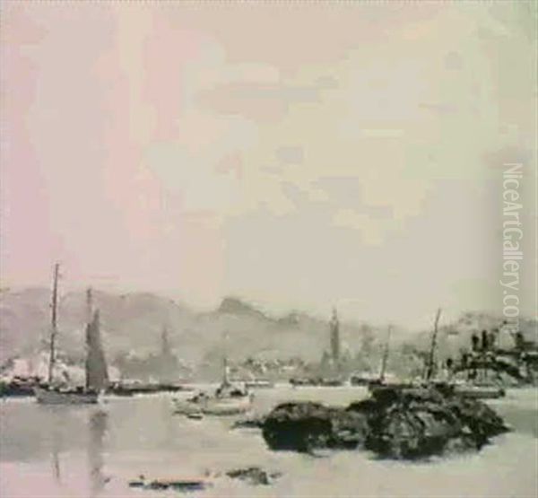 Loch Tarbert Oil Painting by Samuel John Lamorna Birch