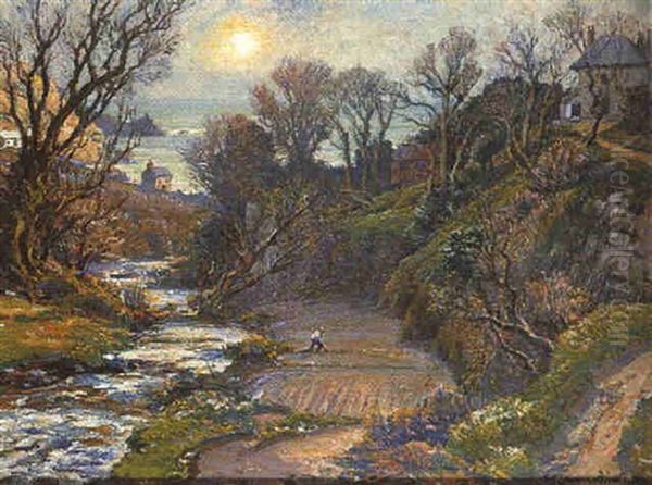 February Morning, Lamorna Oil Painting by Samuel John Lamorna Birch
