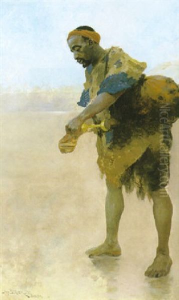 Man Pa Strand Oil Painting by Hugo Birger