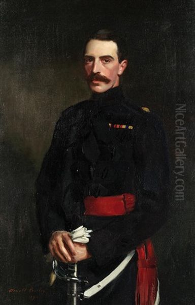 Portrait Of Lt Gen Sir G. Sydney Clive Of The Grenadier Guards Oil Painting by Oswald Hornby J. Birley