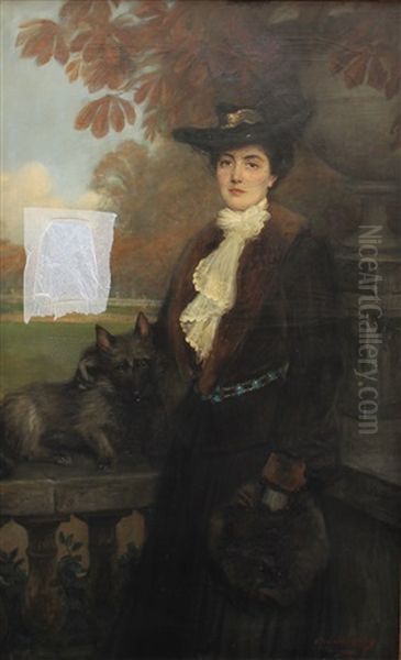 Portrait Of A Lady Oil Painting by Oswald Hornby J. Birley