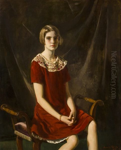 Portrait Of Barbara Hutton Oil Painting by Oswald Hornby J. Birley