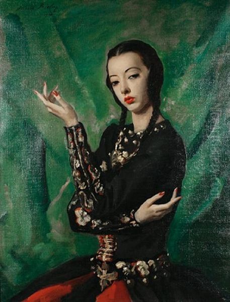 Dancer In The Coq D'or Ballet Oil Painting by Oswald Hornby J. Birley