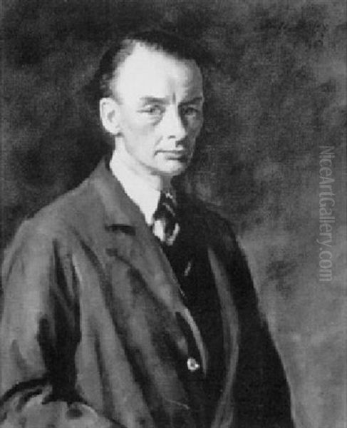 Portrait Of John Leigh-pemberton Oil Painting by Oswald Hornby J. Birley