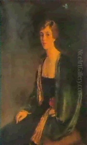 Mrs. Douglas Gibbons Oil Painting by Oswald Hornby J. Birley