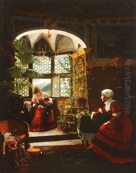 The Reluctant Student Oil Painting by William Verplanck Birney