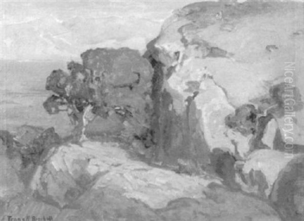 California Coastal Landscape Oil Painting by Franz Arthur Bischoff