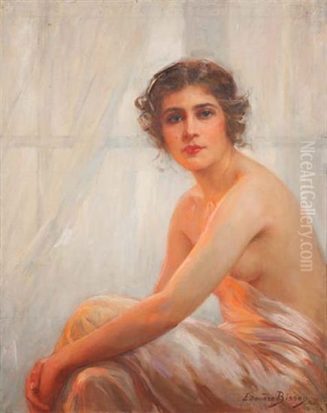 Femme Au Deshabille Oil Painting by Edouard Bisson