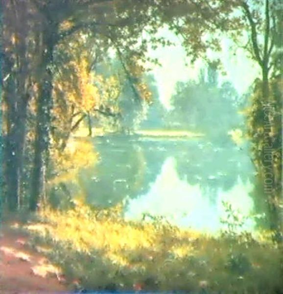 Summer Reflections Oil Painting by Henri Biva
