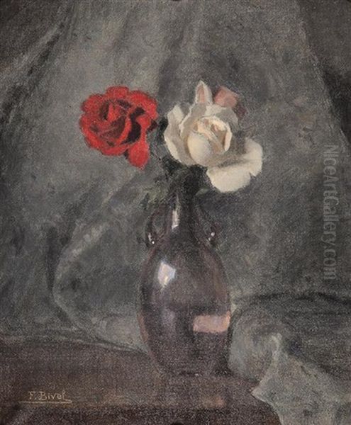 Roses Oil Painting by Fernand Bivel