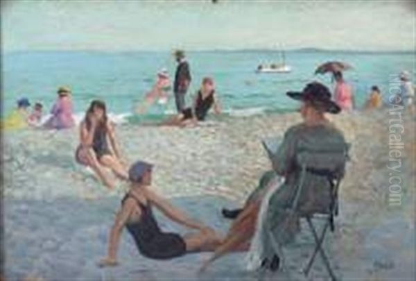 En Vacances Oil Painting by Fernand Bivel