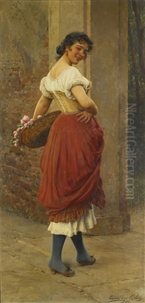 A Stolen Glance Oil Painting by Eugen von Blaas
