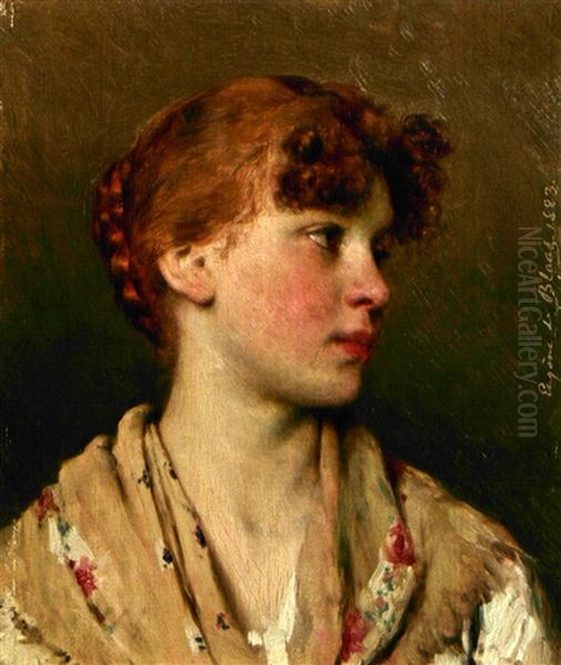 Madchenportrat Oil Painting by Eugen von Blaas