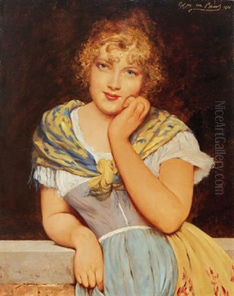 Venezianerin Oil Painting by Eugen von Blaas