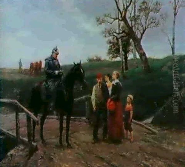 Die Kontrolle Oil Painting by Julius von Blaas