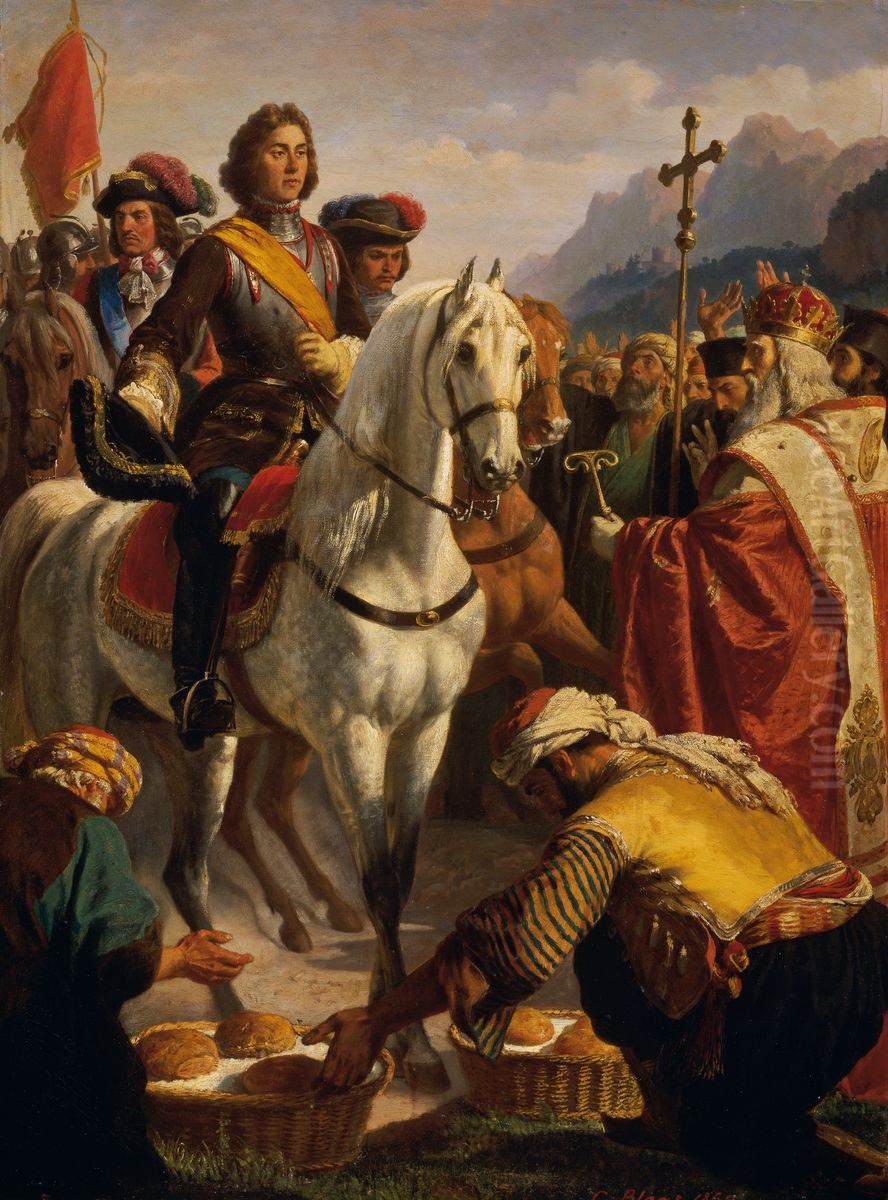 Prinz Eugens Zug Nach Bosnien 1697 Oil Painting by Karl von Blaas