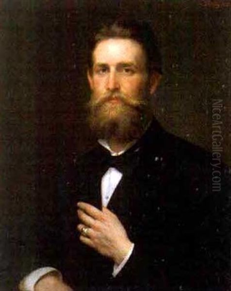 Bildnis Joseph Carl Achaz Freiherr Von Doblhoff Oil Painting by Karl von Blaas