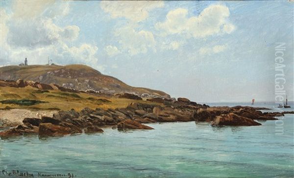 View From Hammeren, Bornholm Oil Painting by Christian Vigilius Blache